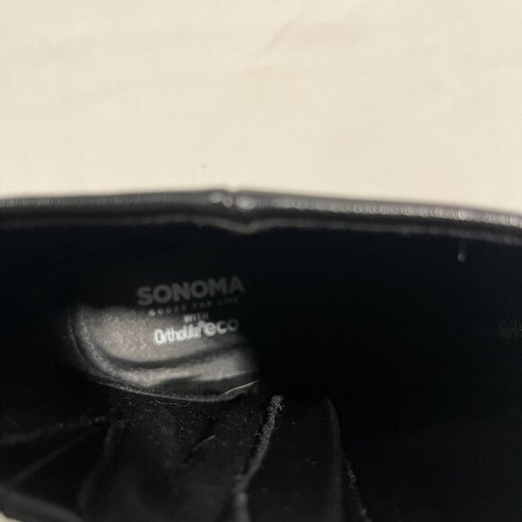 Sonoma Black Leather Boots Size 8 - Picture 7 of 8